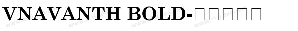 VNAvantH Bold字体转换